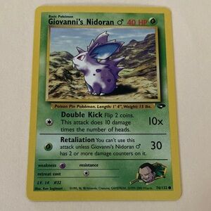Vintage Giovanni's Nidoran Pokémon Card